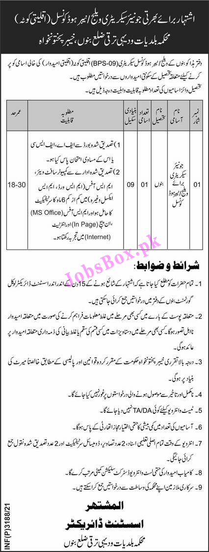 Jobs in Bannu Latest