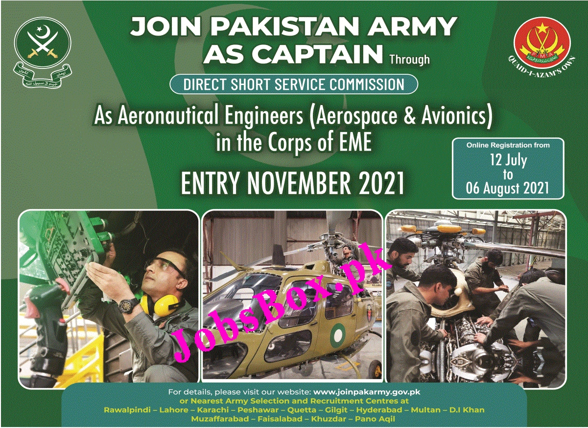 Join Pakistan Army as Captain - Pak Army Jobs 2021