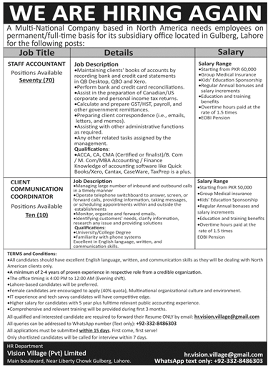 Accountant Jobs 2021 in Multinational Company (80+ Vacancies)