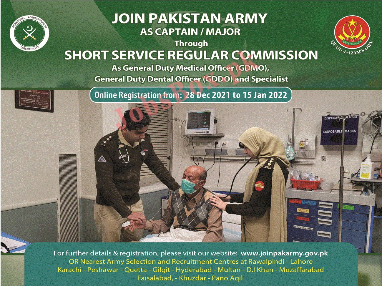 Join Pakistan Army Jobs 2022 as Captain & Major through SSRC