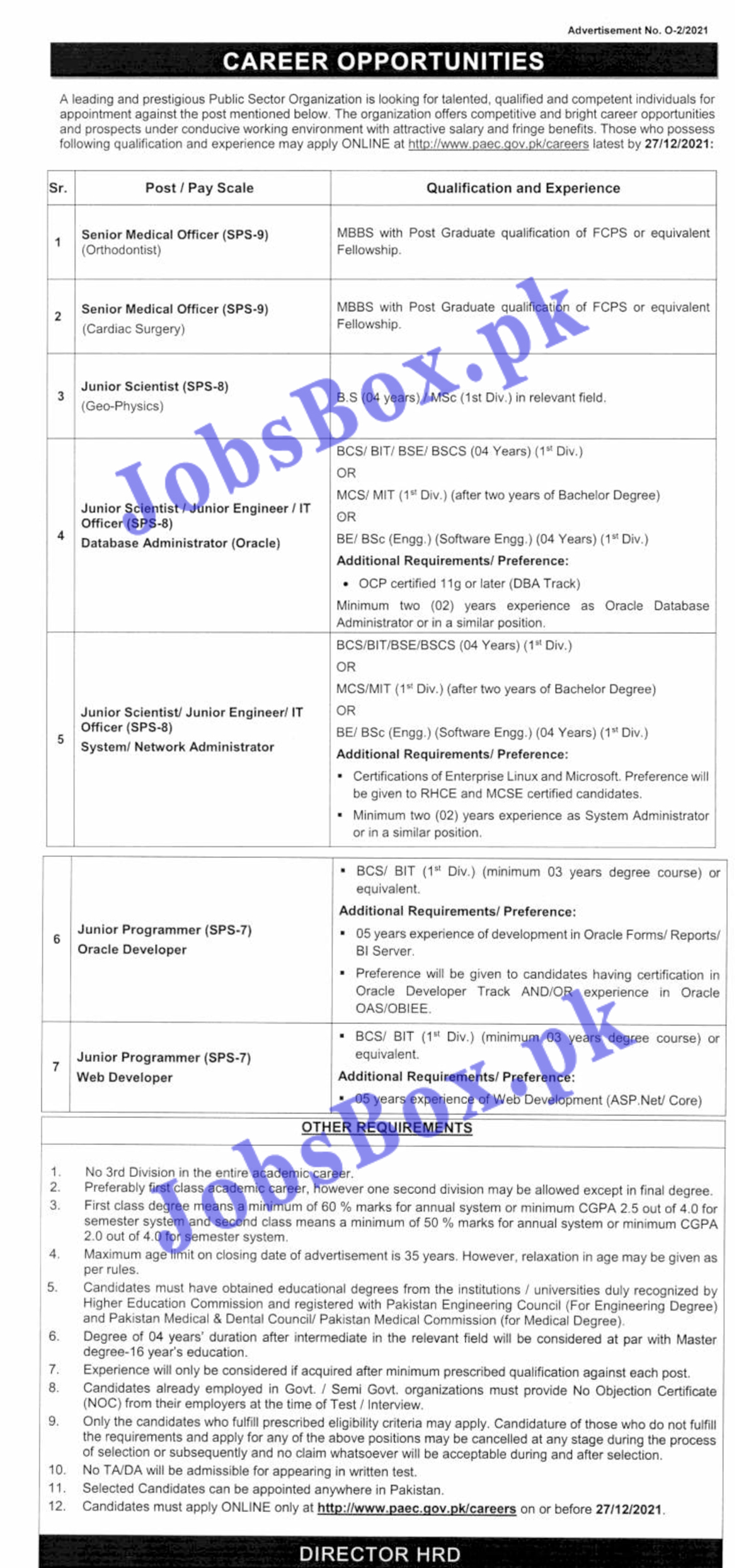 Pakistan Atomic Energy Commission PAEC Jobs 2021 - www.paec.gov.pk