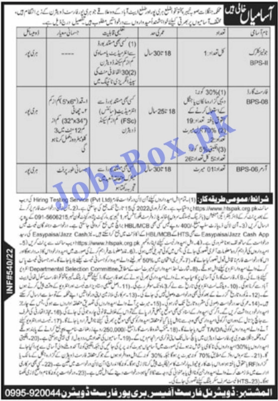 Haripur Forest Division Jobs 2022 Download Application Form