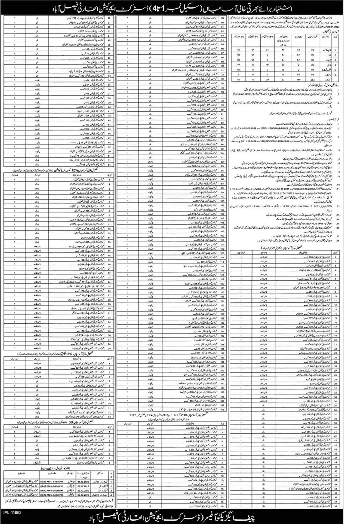 Jobs in District Education Authority Faisalabad 2022