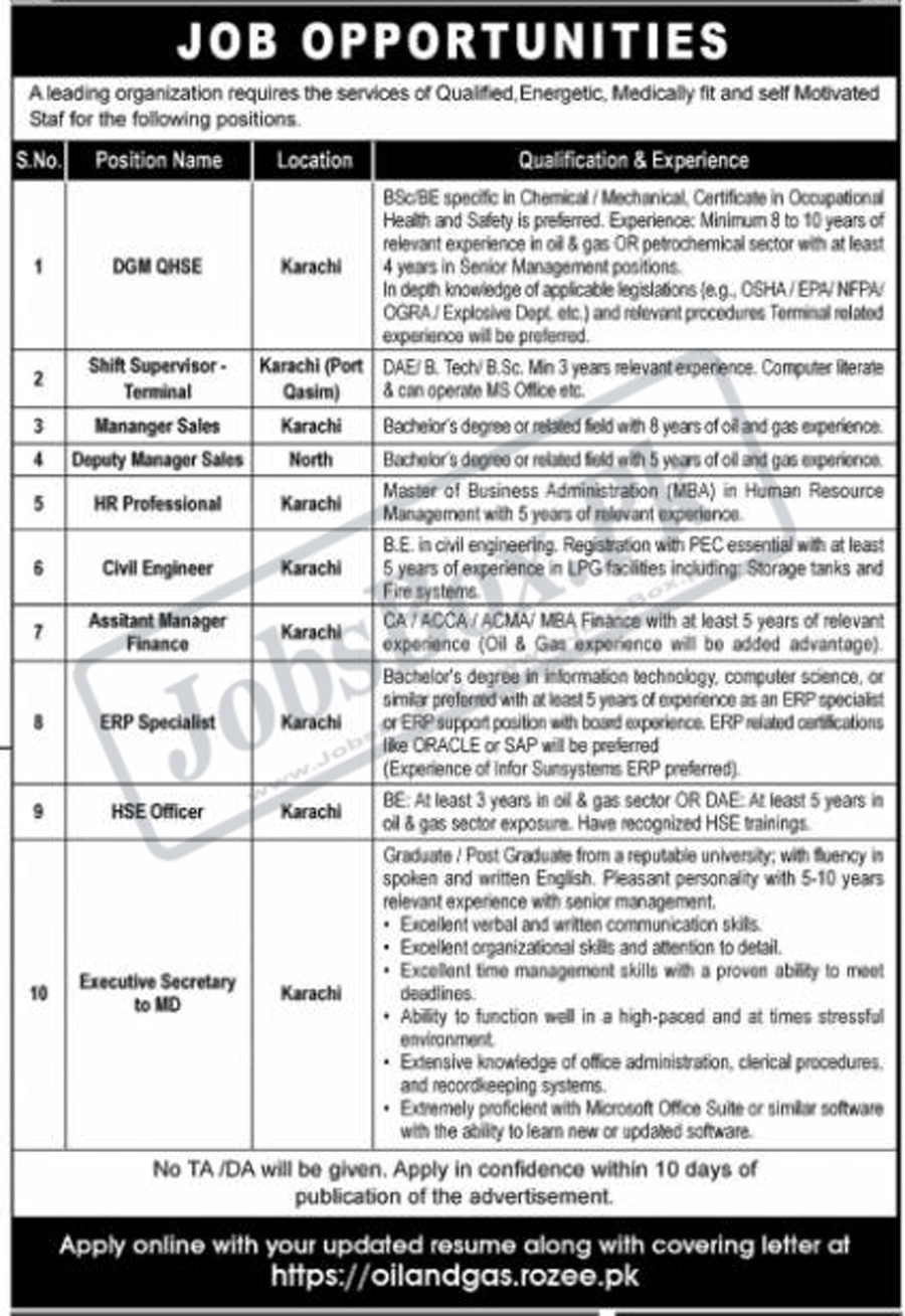 Oil and Gas Company Jobs 2022 - Fill Online Application Form