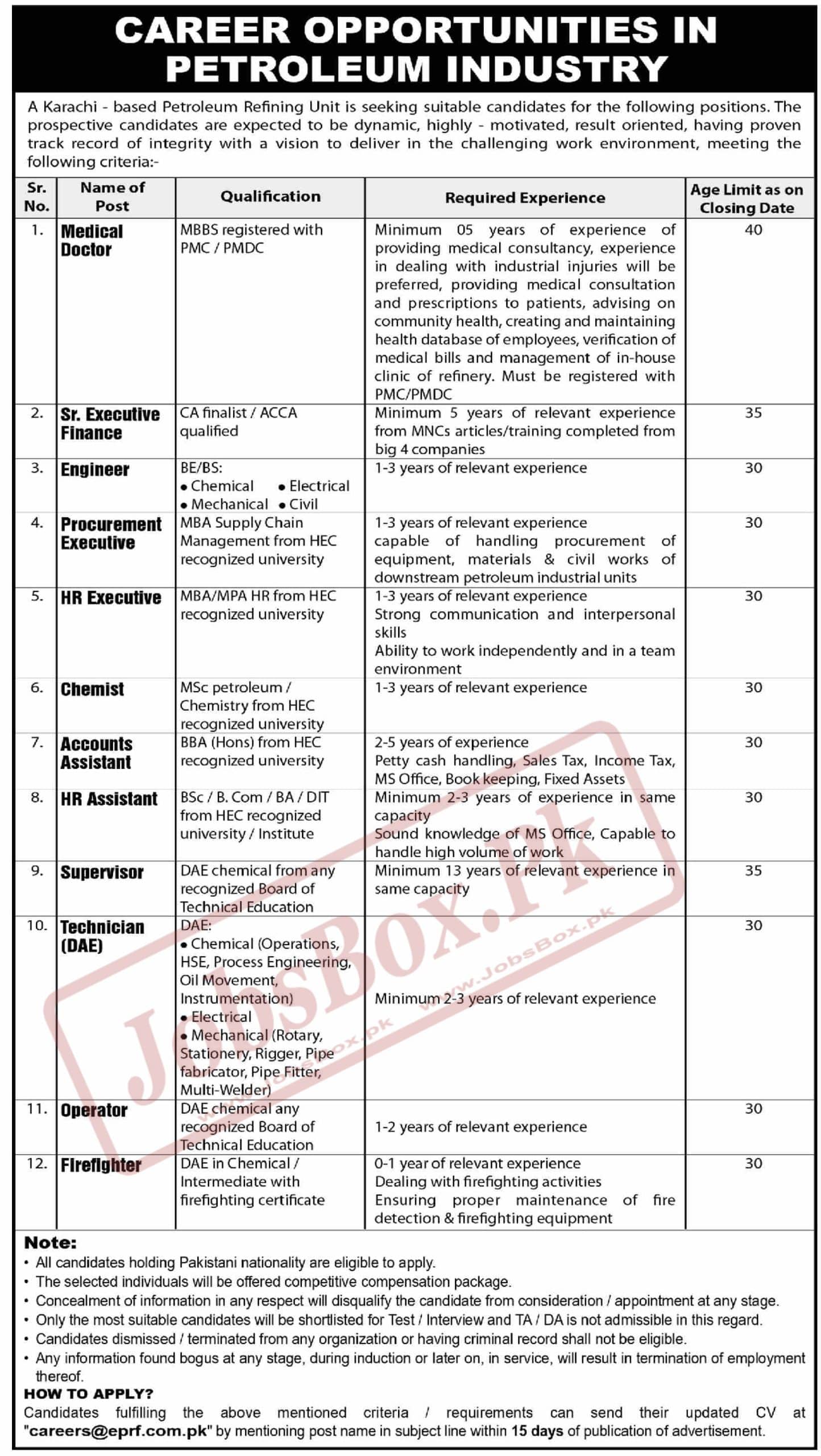 ENAR Petroleum Refining Facility Jobs 2023