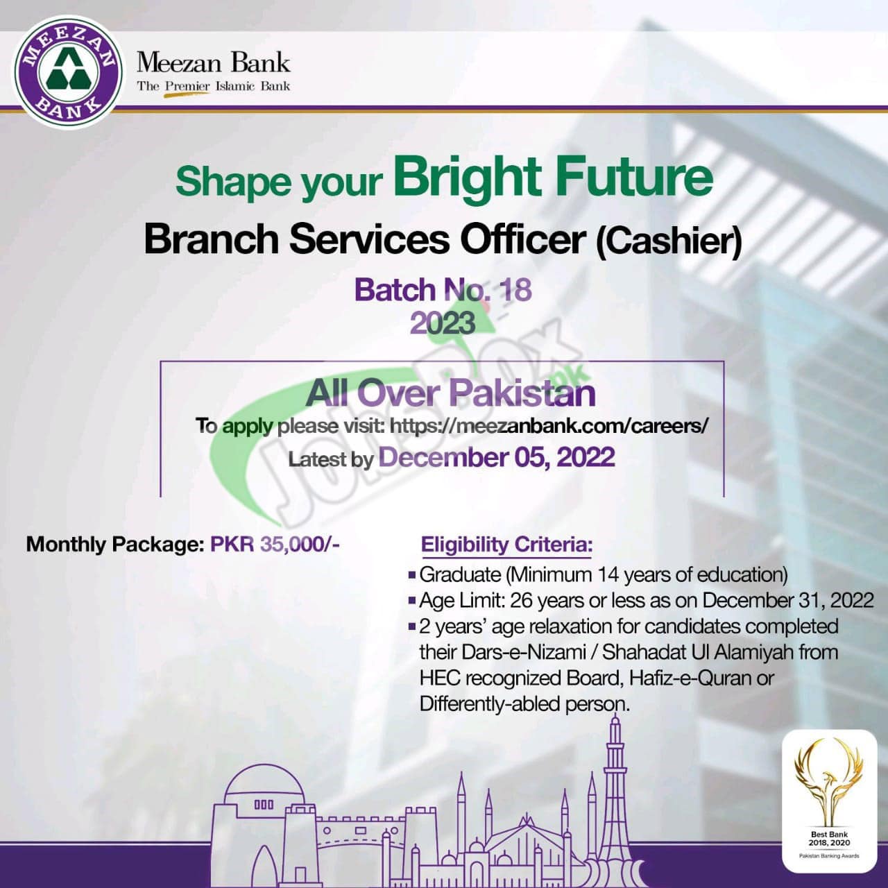 Cashier Jobs at Meezan Bank