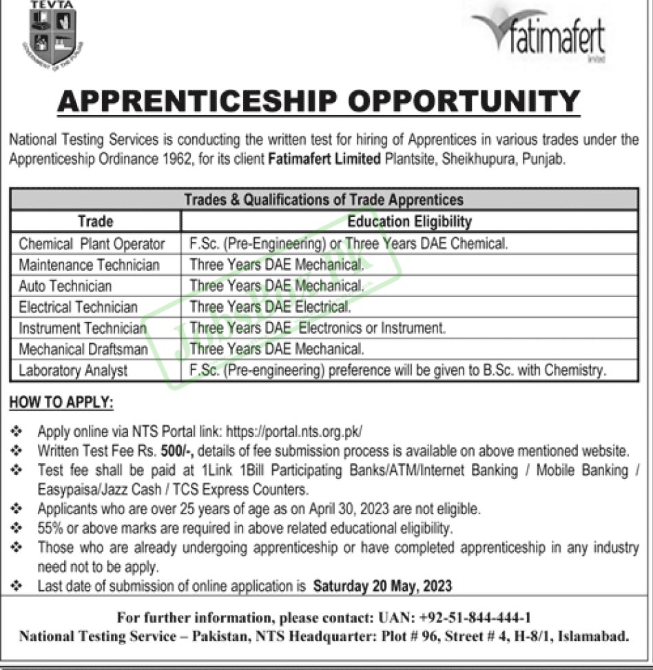 NTS Apply for Fatimafert Limited Apprenticeship Program 2023