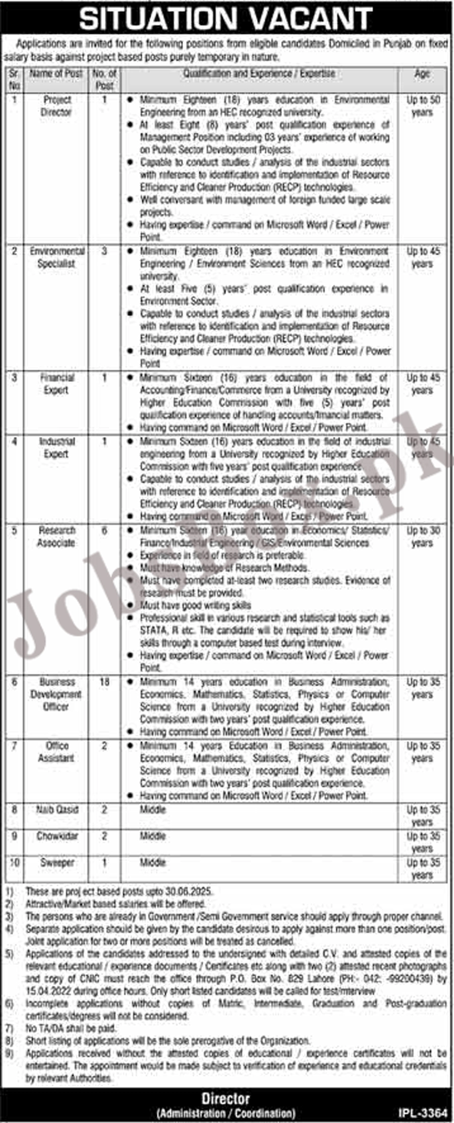Punjab Small Industries Corporation Jobs 2022 March Ad