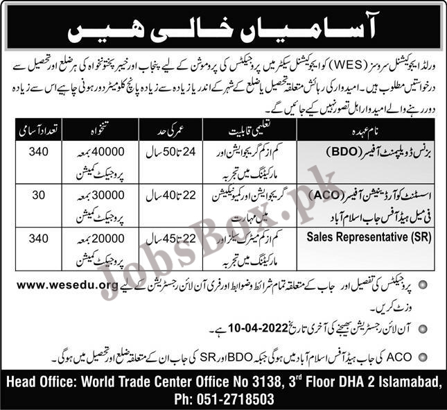 World Educational Services WES Jobs 2022 