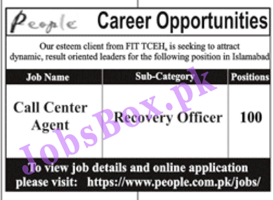 Call Center Agents - Recovery Officers Jobs in Islamabad
