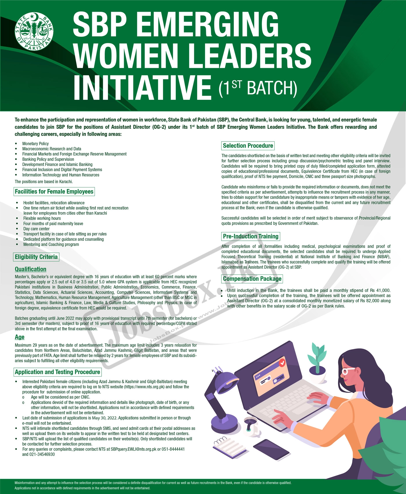SBP Emerging Women Leaders Initiative Program 1st Batch via NTS
