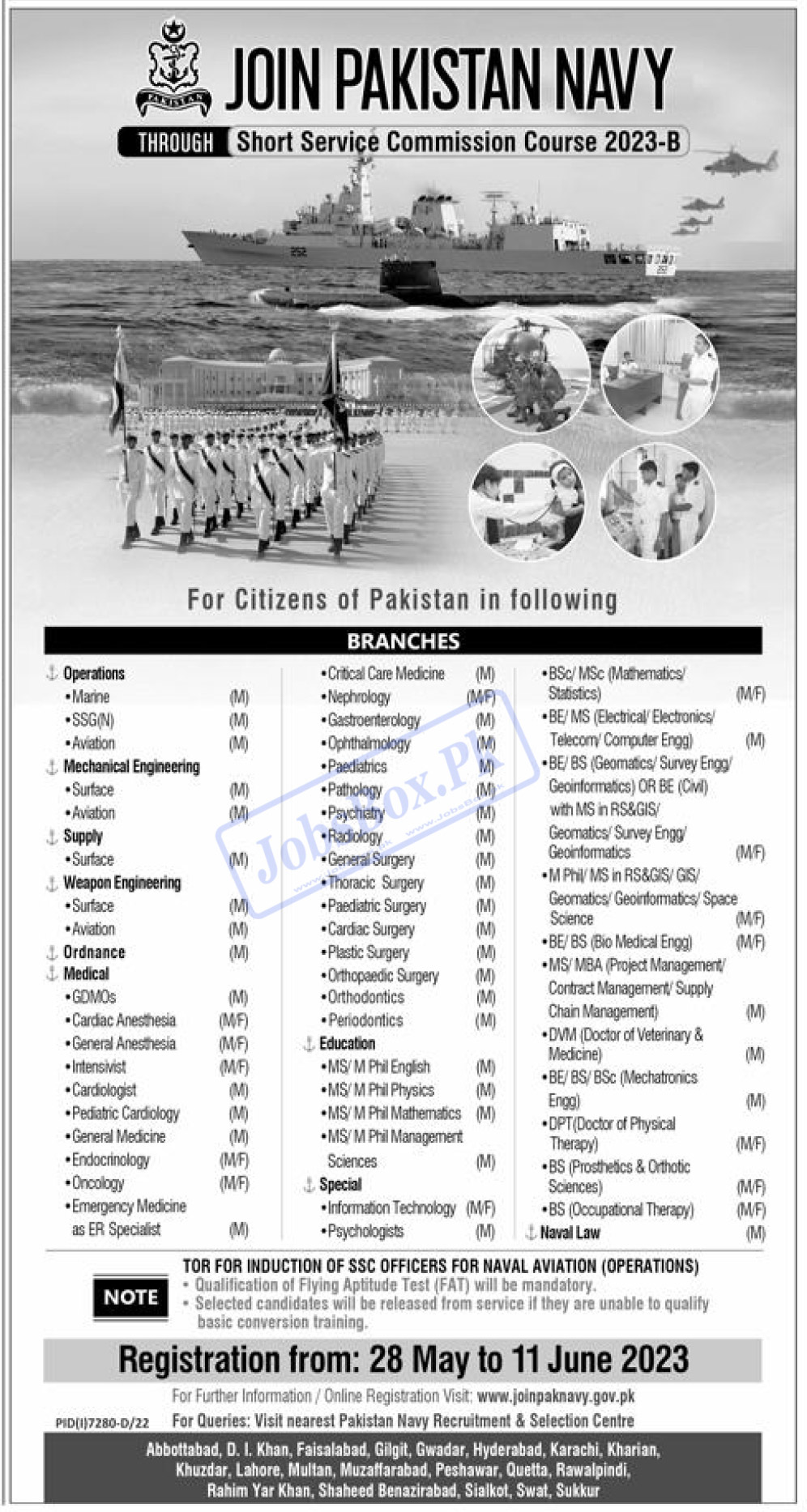 Join Pak Navy Jobs through Short Service Commission SSC Course B-2023