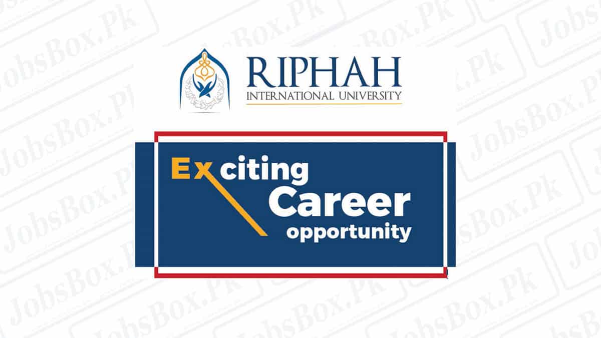 Riphah International University RIU Jobs 2022 - Online Applications