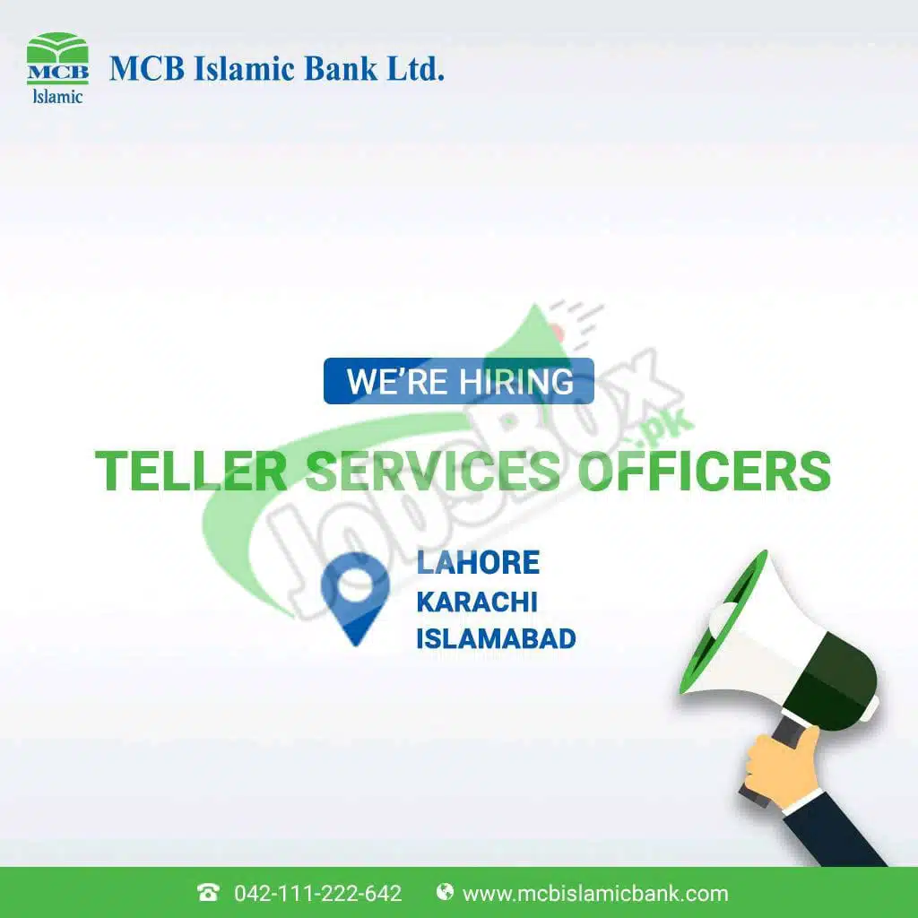 MCB Islamic Bank Jobs Teller Services Officers Latest