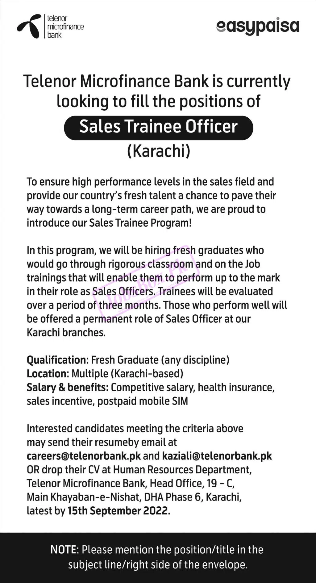 Sales Trainee Officers Jobs 2022 at Telenor