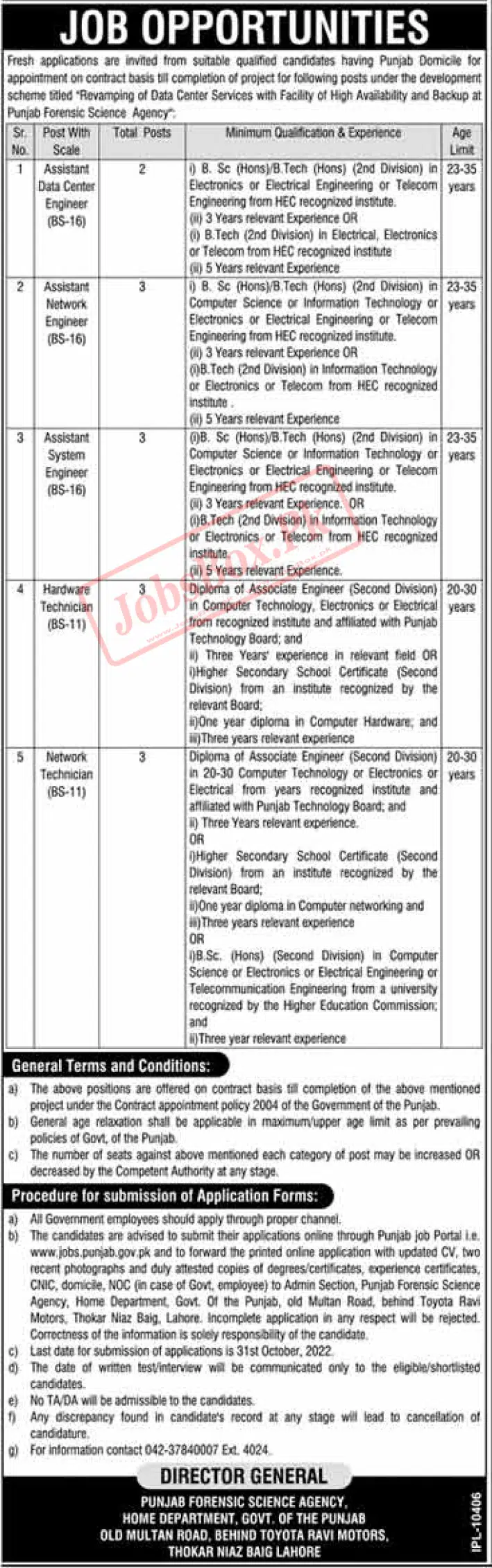 Punjab Forensic Science Agency Jobs 2022 Recruitment