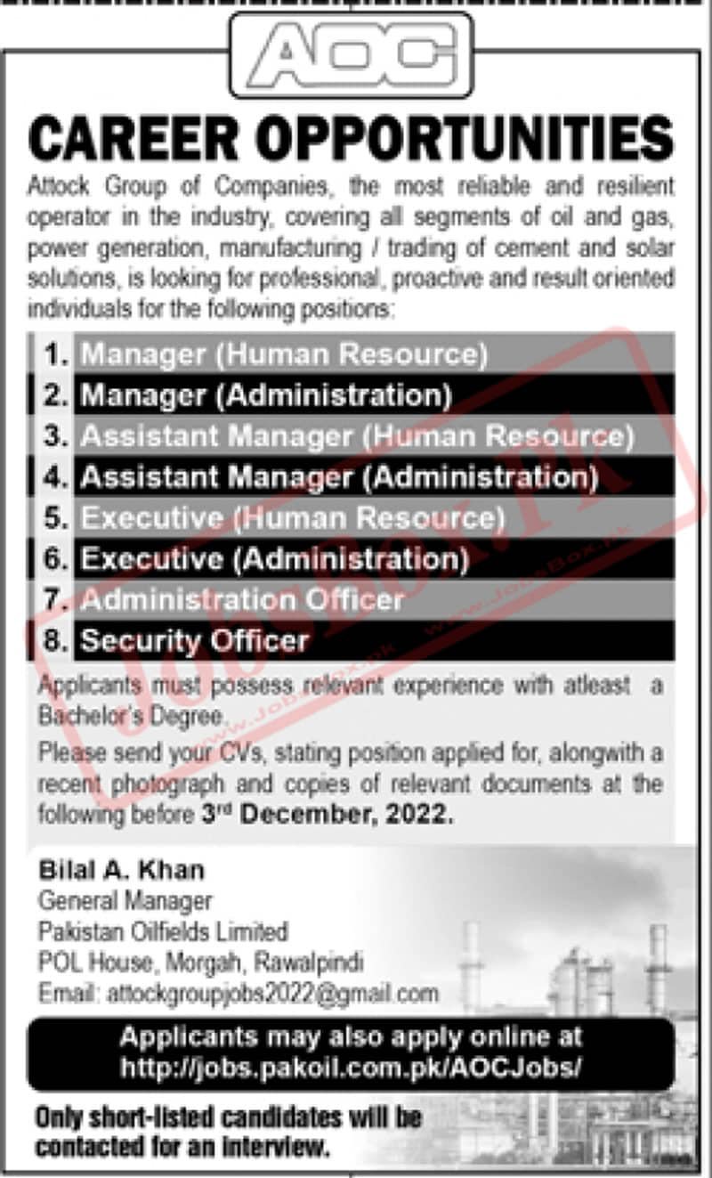 Attock Oil Company Jobs 2022 | Send Online Applications