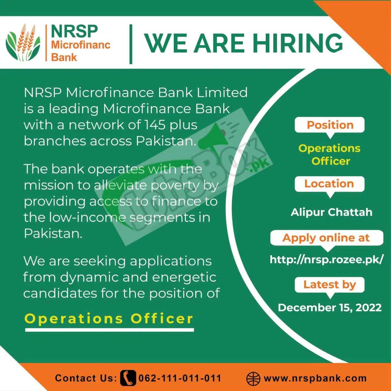 NRSP Microfinance Bank Jobs 2022 Apply Online New