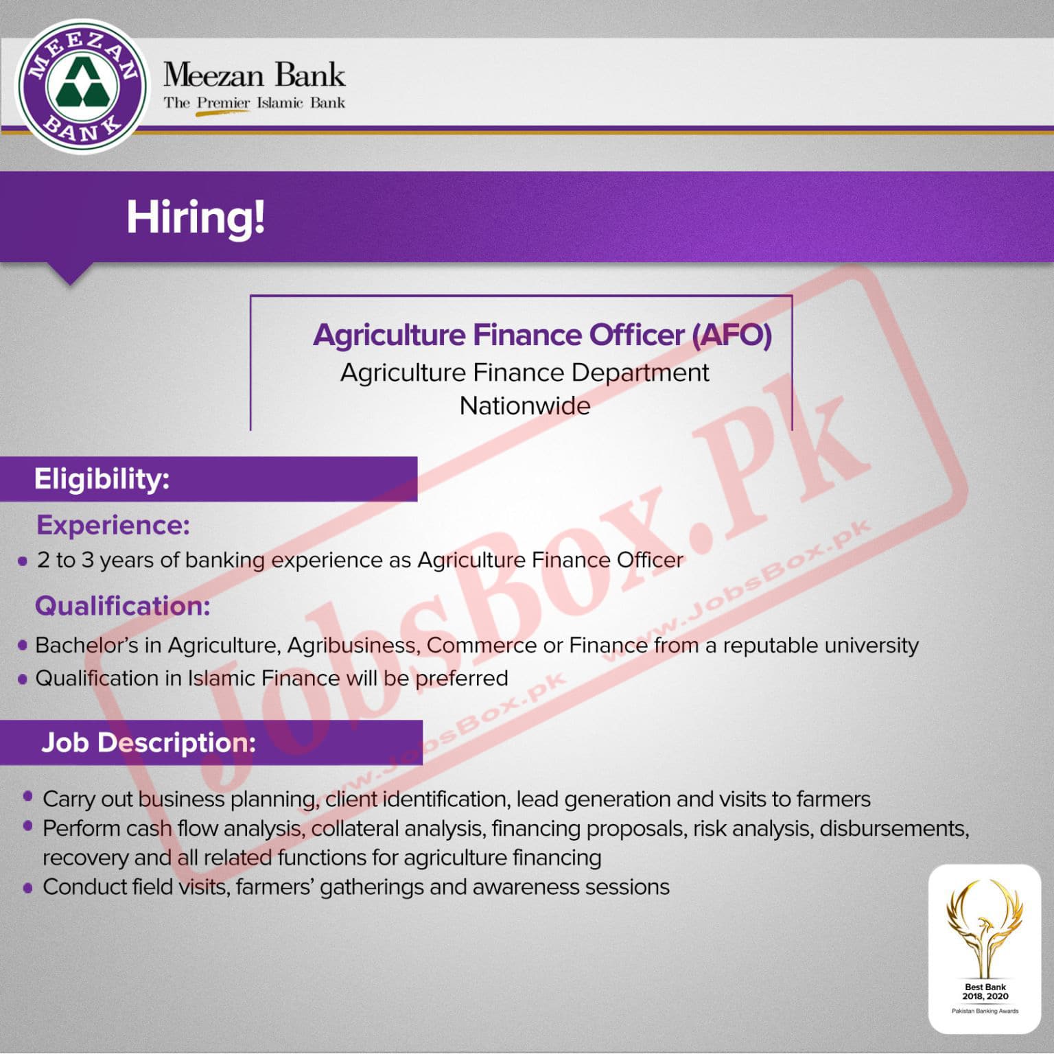 Agriculture Finance Officers Jobs 2022 - Nationwide Career Opportunities