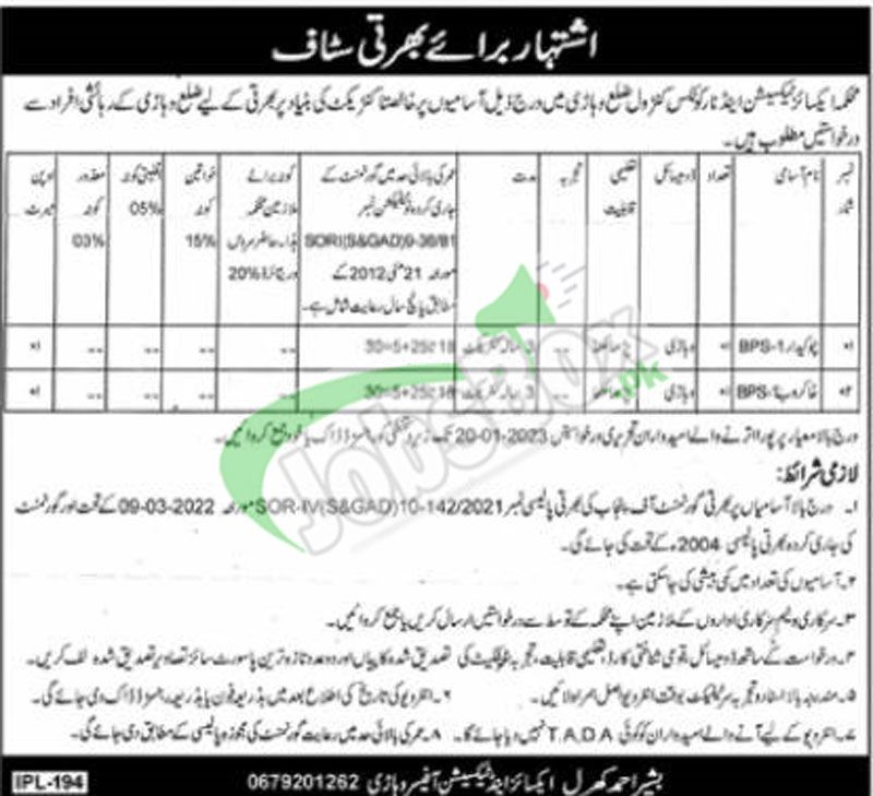Excise and Taxation Department Punjab Jobs 2023 In Vehari