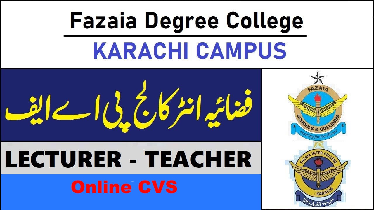 New Teaching Vacancies At Fazaia Degree College Faisal