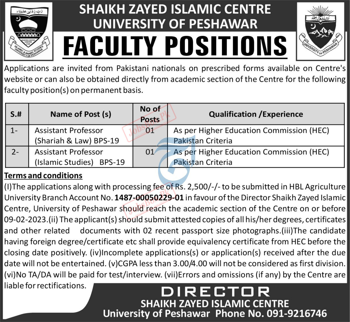 Peshawar University Jobs 2023 - Download Complete Information