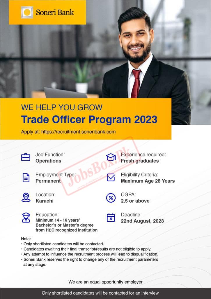 Soneri Bank Jobs 2023 Latest Opportunities