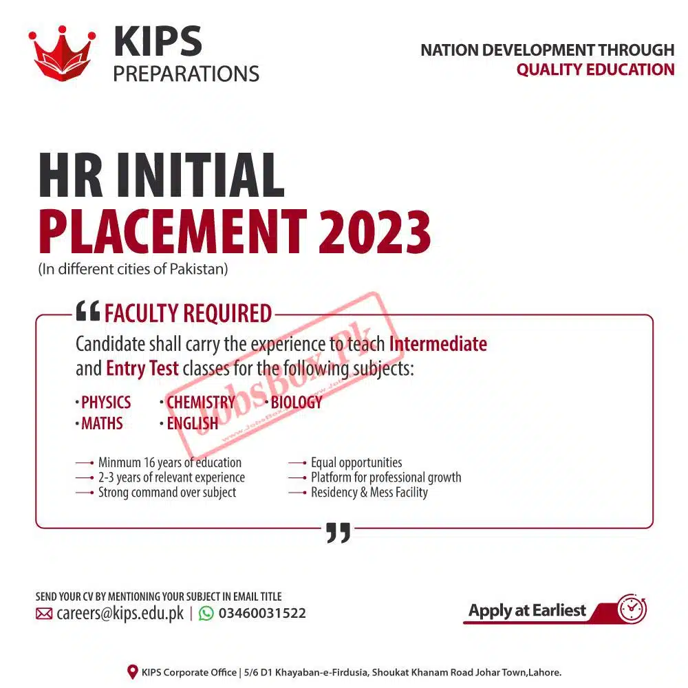 KIPS Education System Jobs 2023