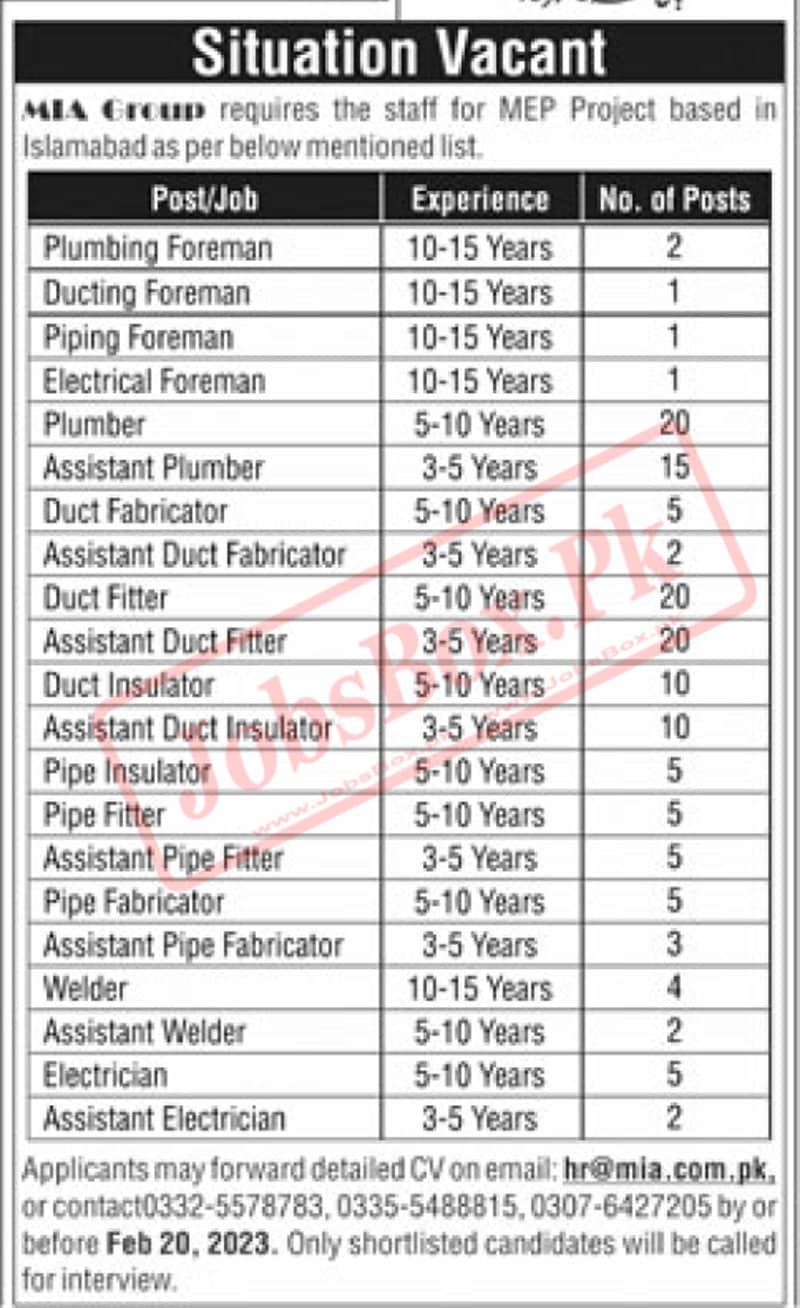 MIA Group of Companies Jobs 2023