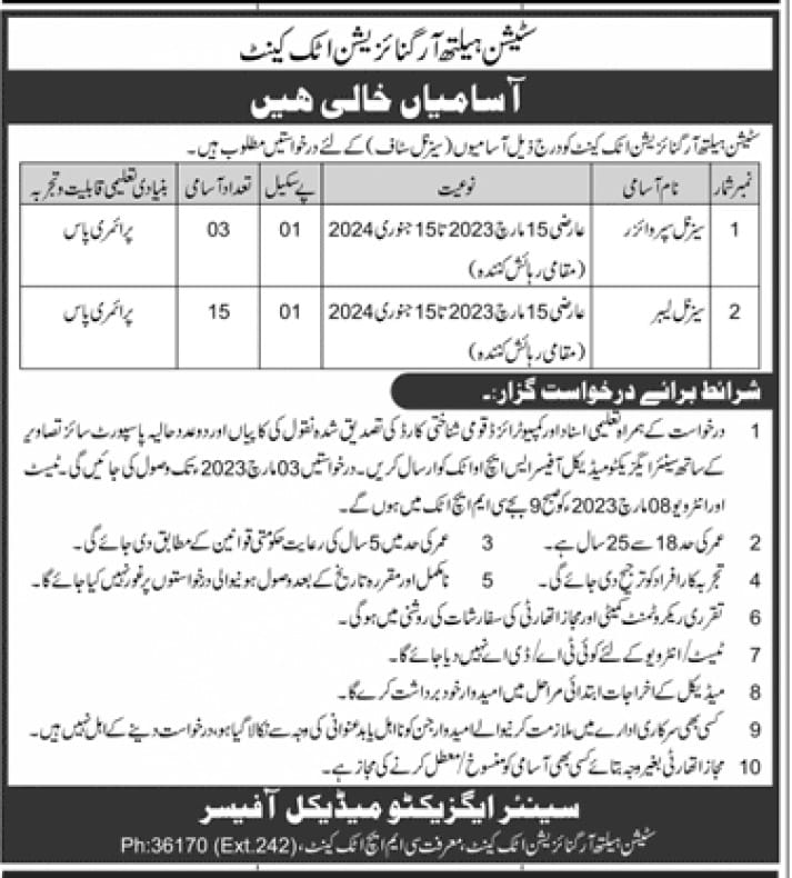 New Station Health Organization Jobs 2023