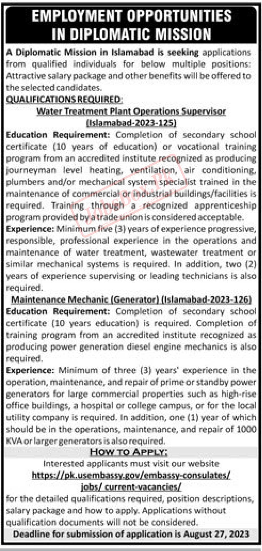 US Embassy Jobs 2023 Current Vacancies 2023