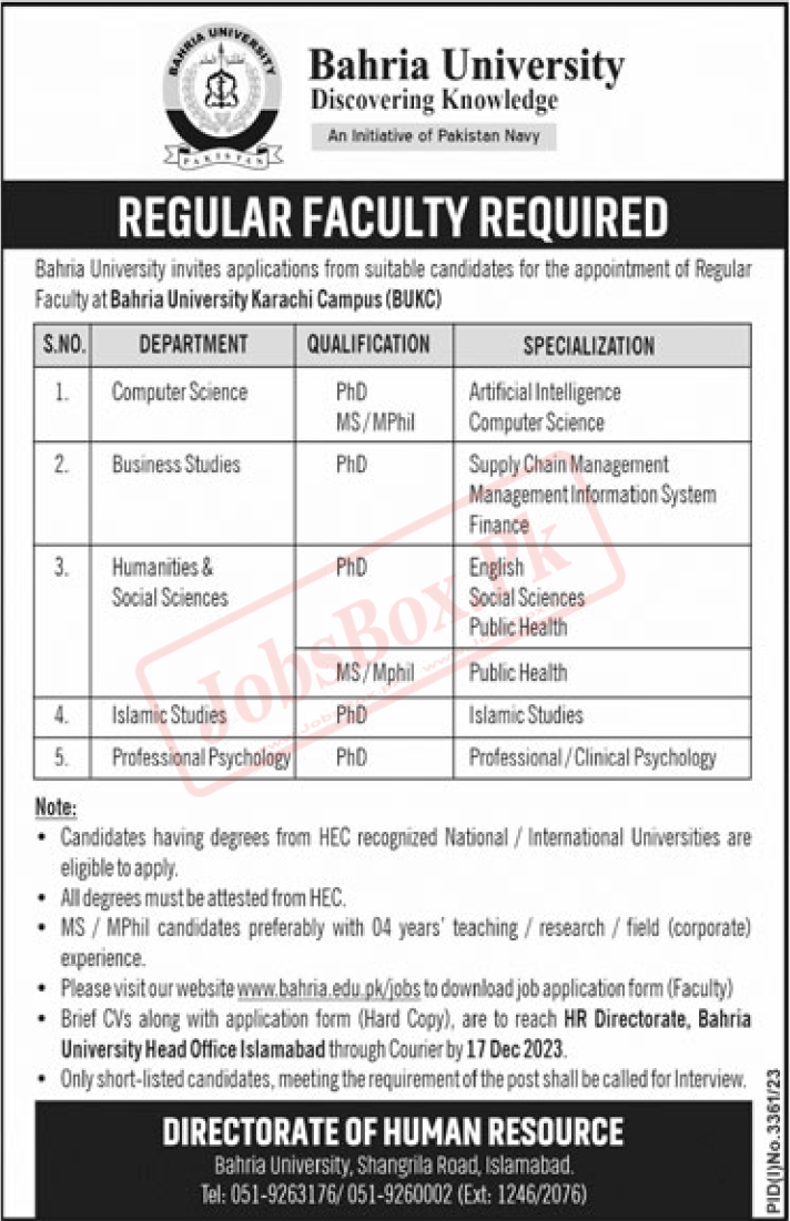 Bahria-University-Karachi-Campus-Jobs-2023