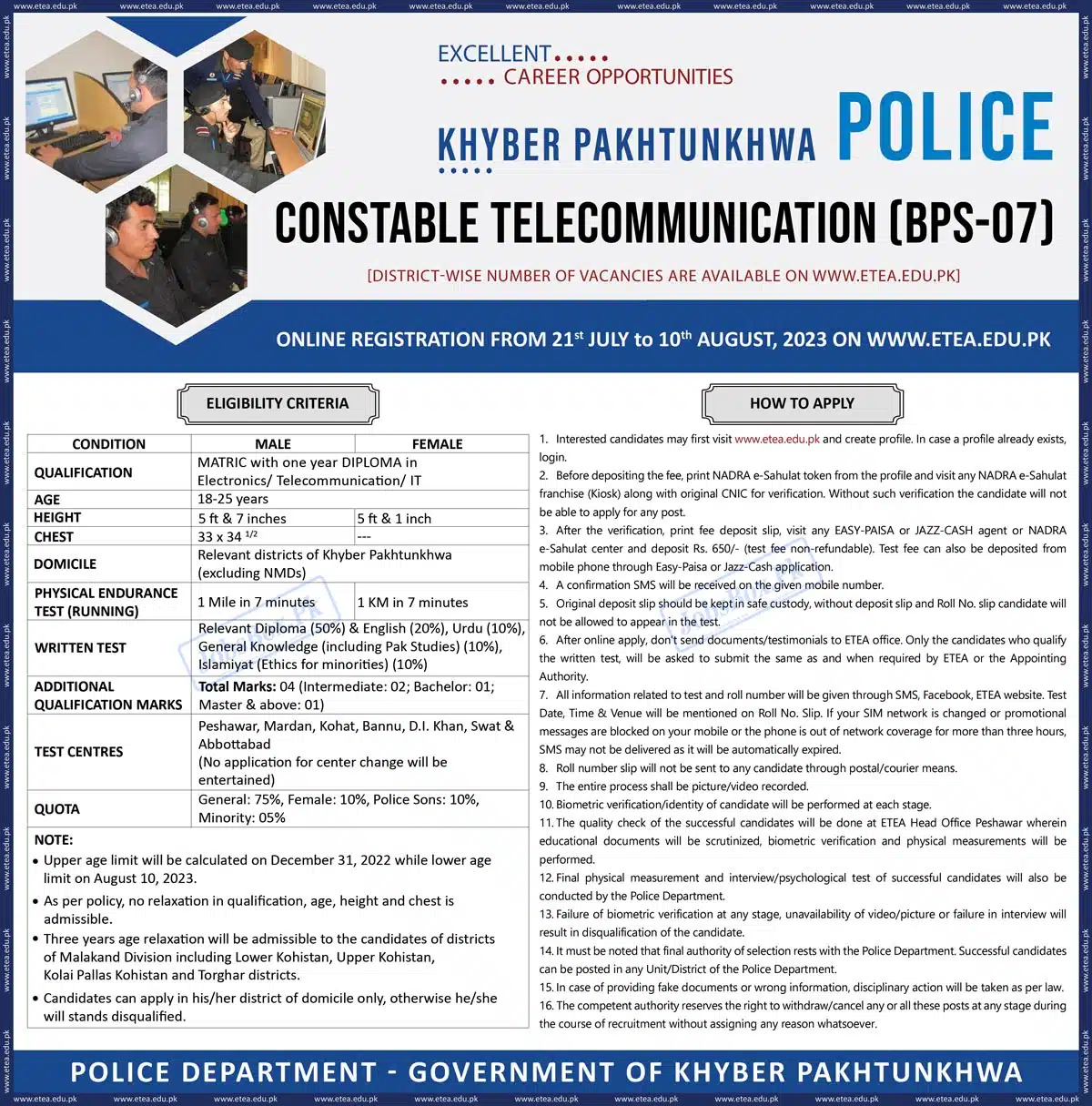 Constables Communication Adertisement