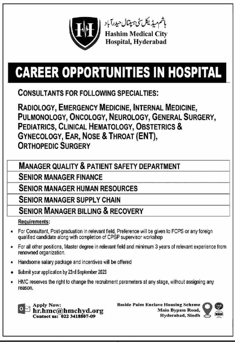 Hashim Medical City Hospital Jobs