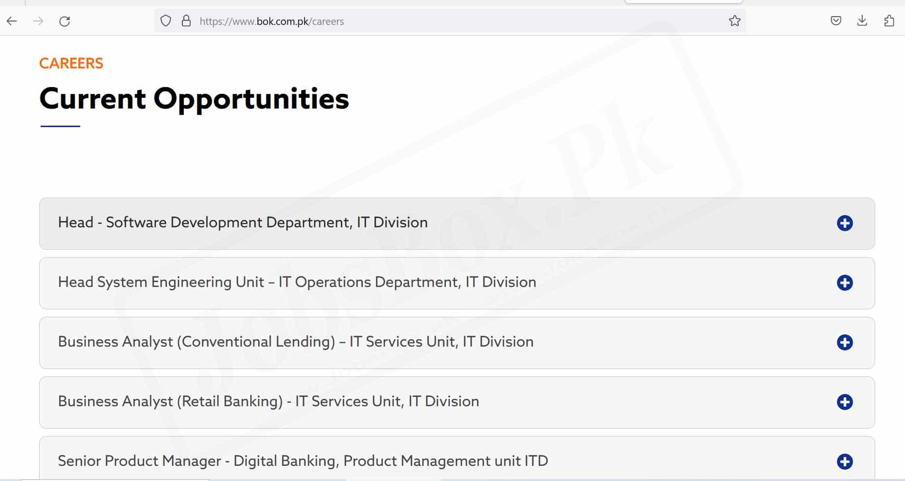 current opportunities at bok