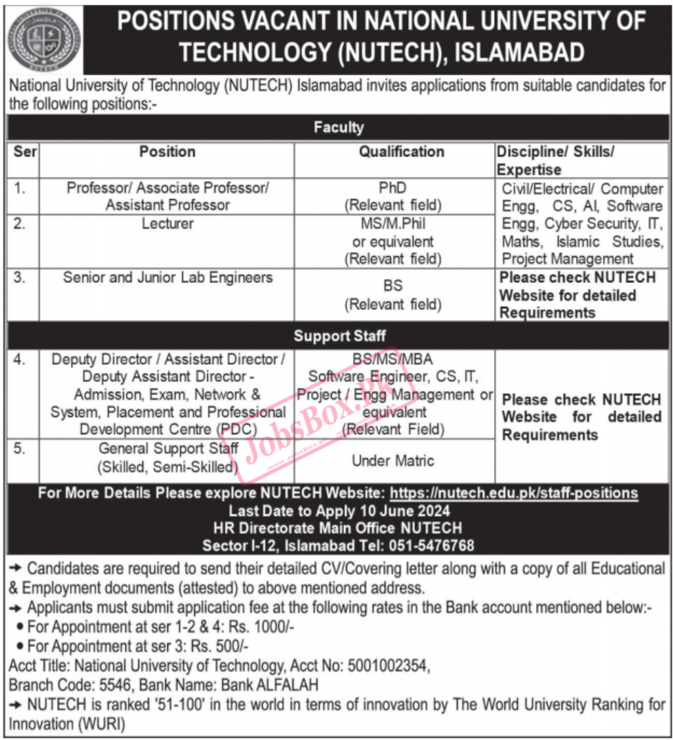 NUTECH Jobs 2024