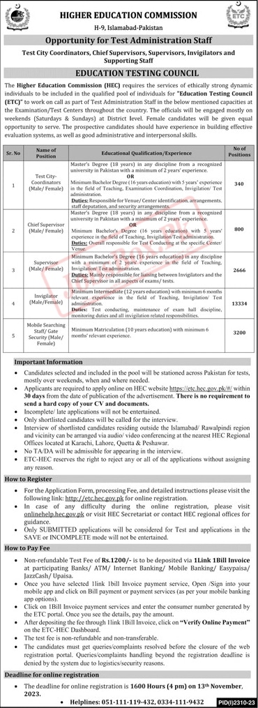 ETC Jobs 2023