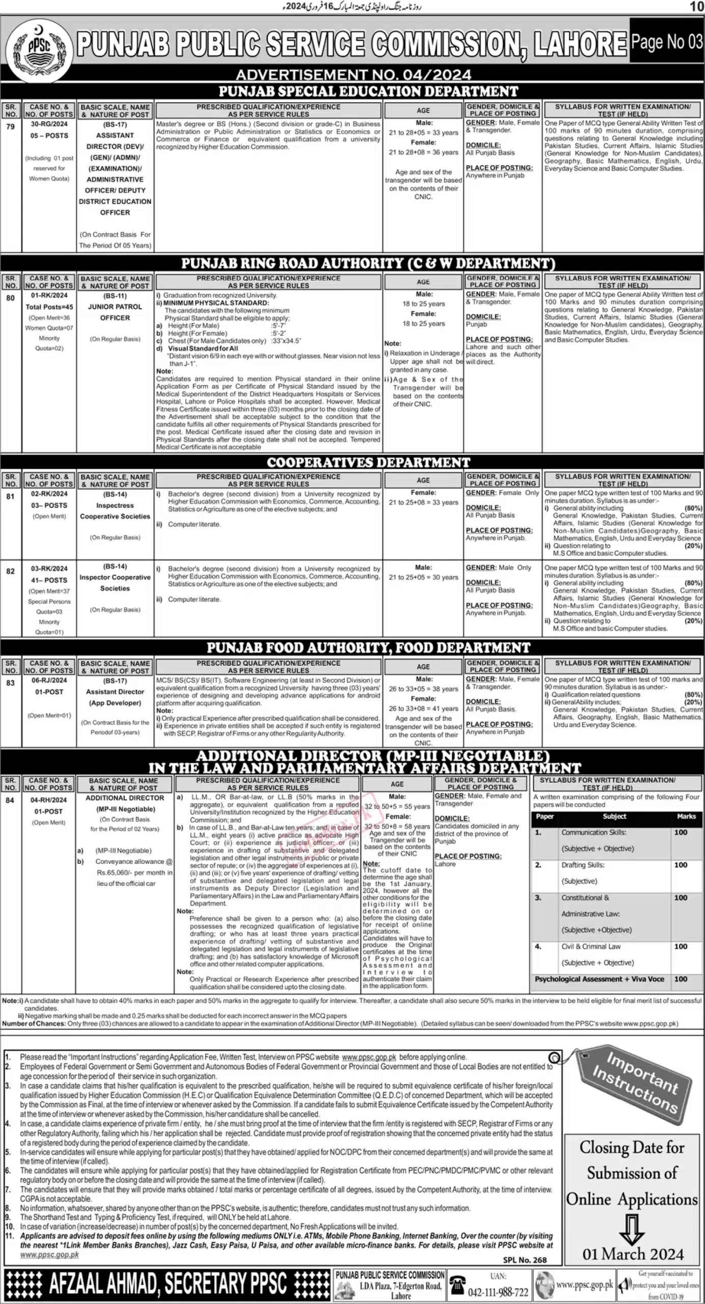 PPSC Jobs 2024