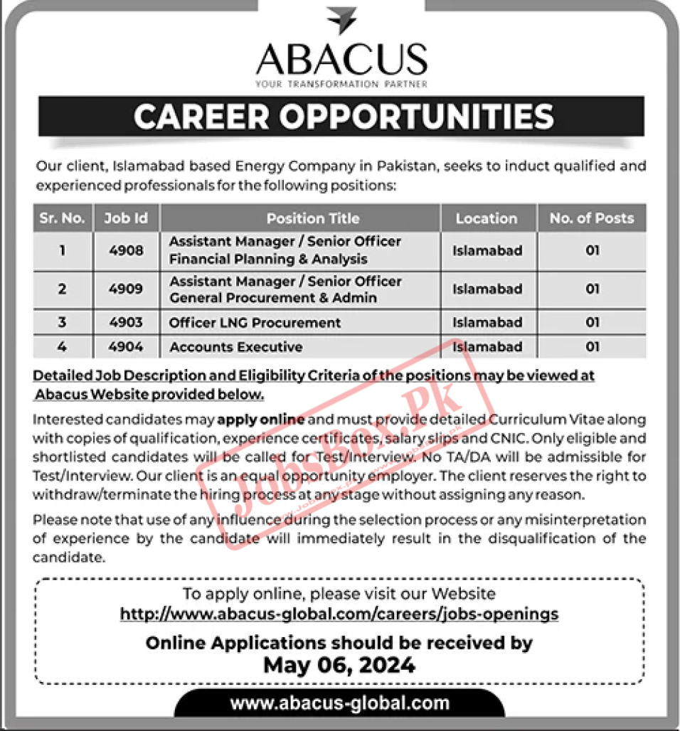 Abacus Global Jobs 2024