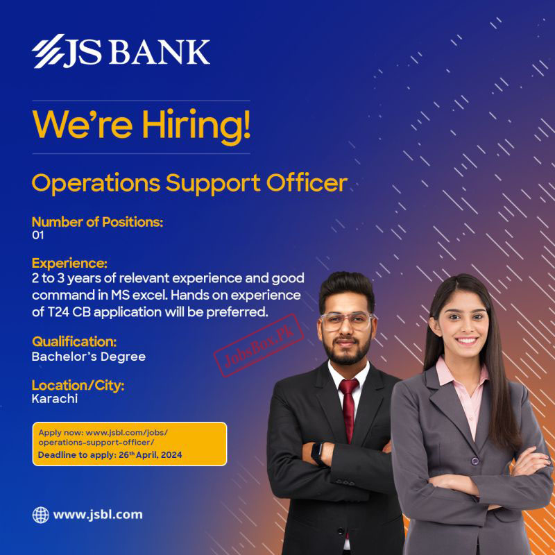 JS Bank Jobs 2024