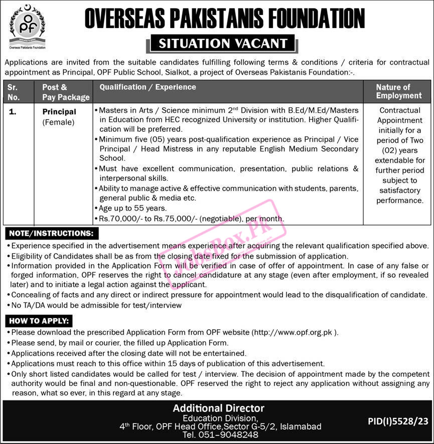 OPF Jobs 2024