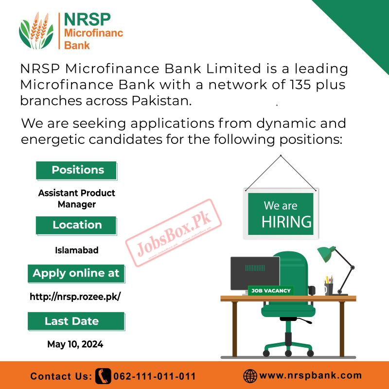 NRSP Microfinance Bank Jobs 2024