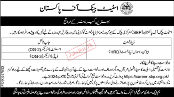 SBP Jobs 2024 