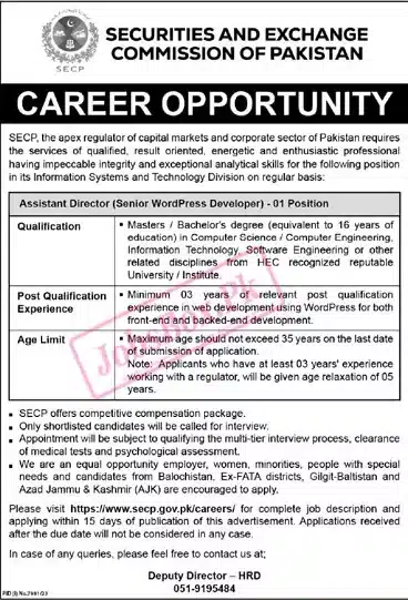 SECP Jobs 2024